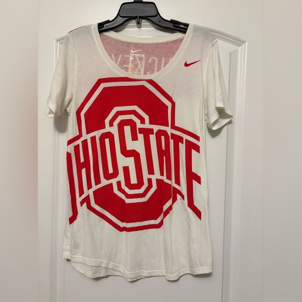 Ohio State Nike Red and White Graphic Tee